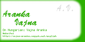 aranka vajna business card